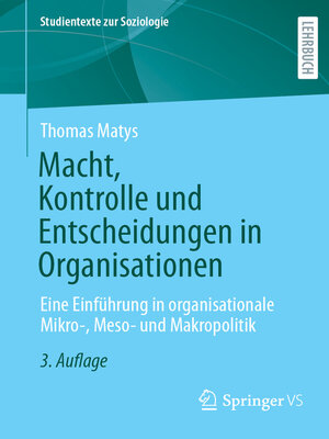 Macht, Kontrolle und Entscheidungen in Organisationen - ebook